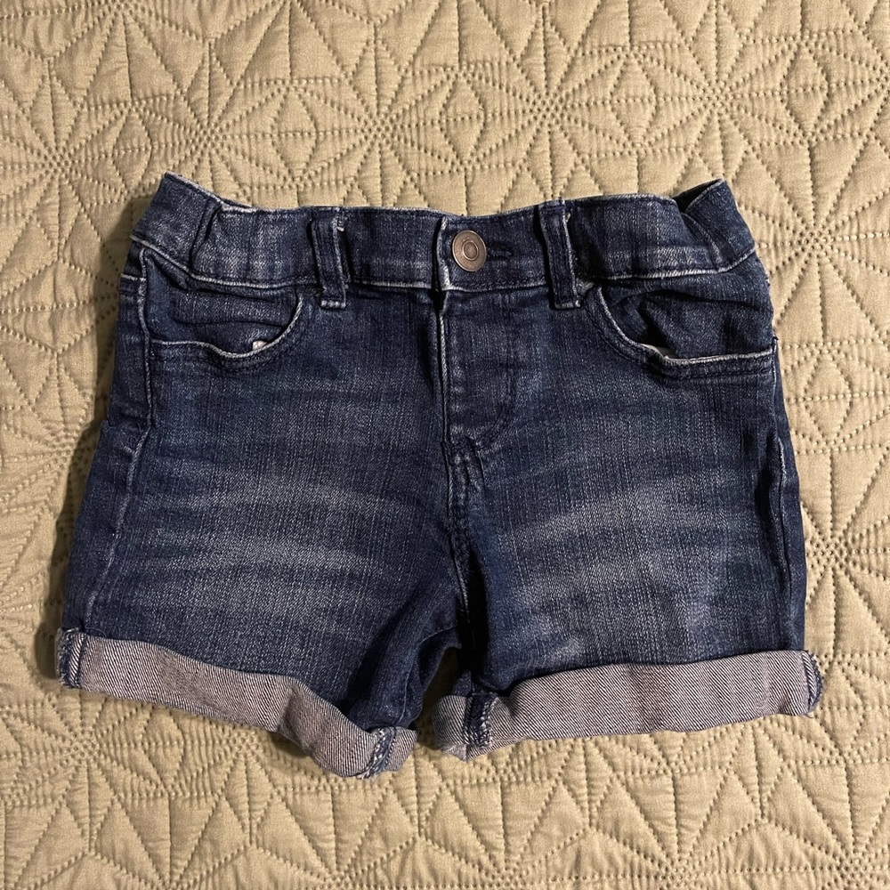 Simple Navy Kids Denim Shorts